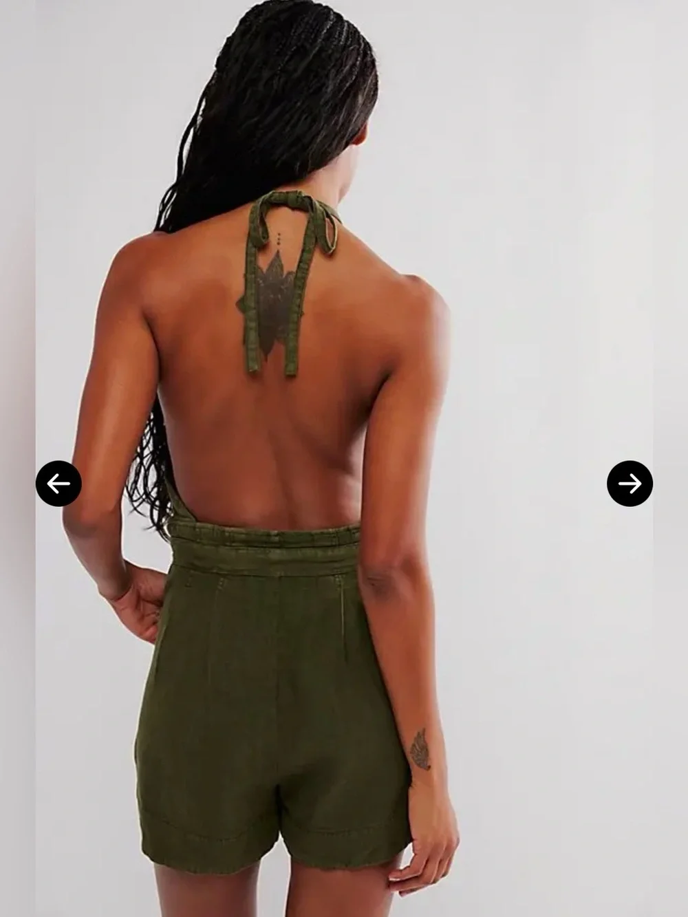 ✨Free People City’s Edge Romper Dried Basil XS✨